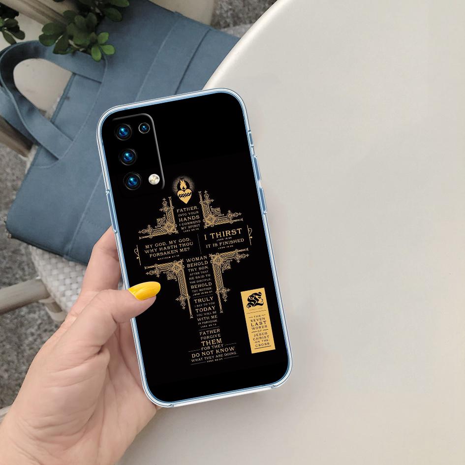 LO16 Bible verse Jesus Christ Soft Shell Transparent Phone Case for Samsung Galaxy A04 A04S A14 A23 A34 A54 M23 M33 M52 M53