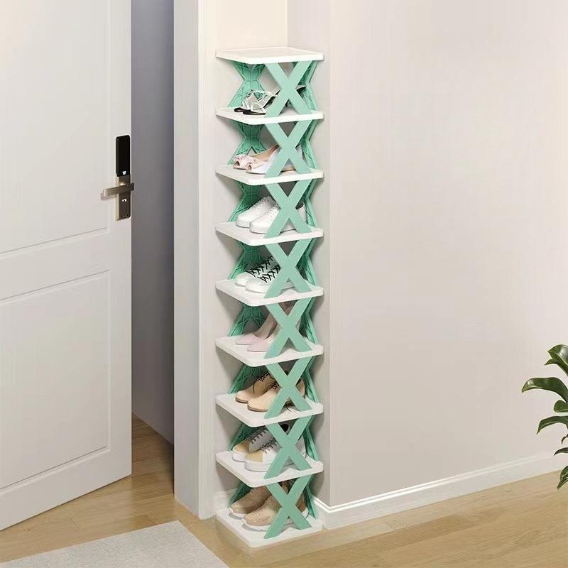 Multi Layer Creative Shoe Rack, Household Small Shoe Cabinet, Doorstep Shoe Rack, No Installation Required, Household Shoe Rack синий