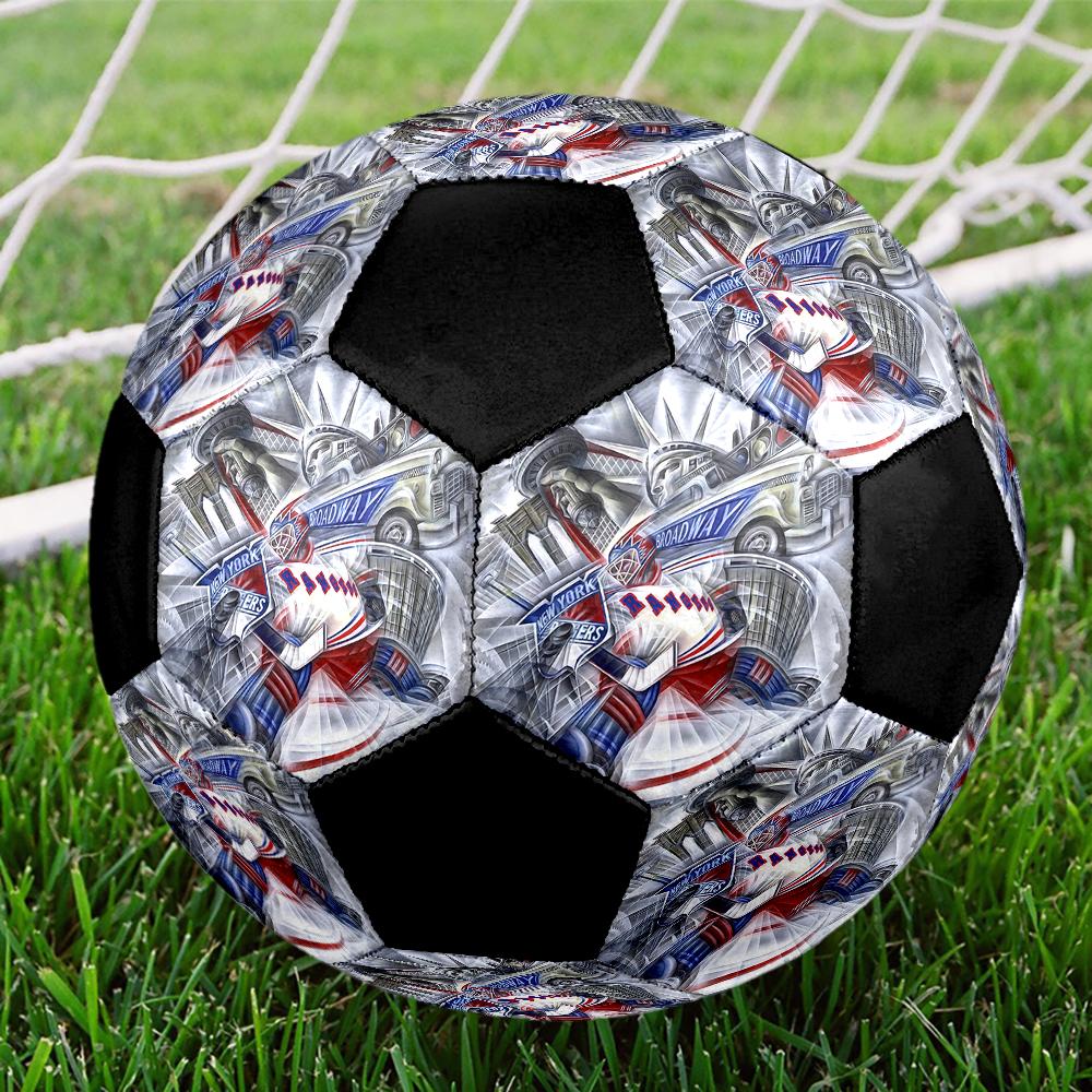New York City Indoor Soccer Ball Colorful Machine Stitched PVC Size 5 Team Training Competition Ready Durable High-Bounce Cool Sports Gift