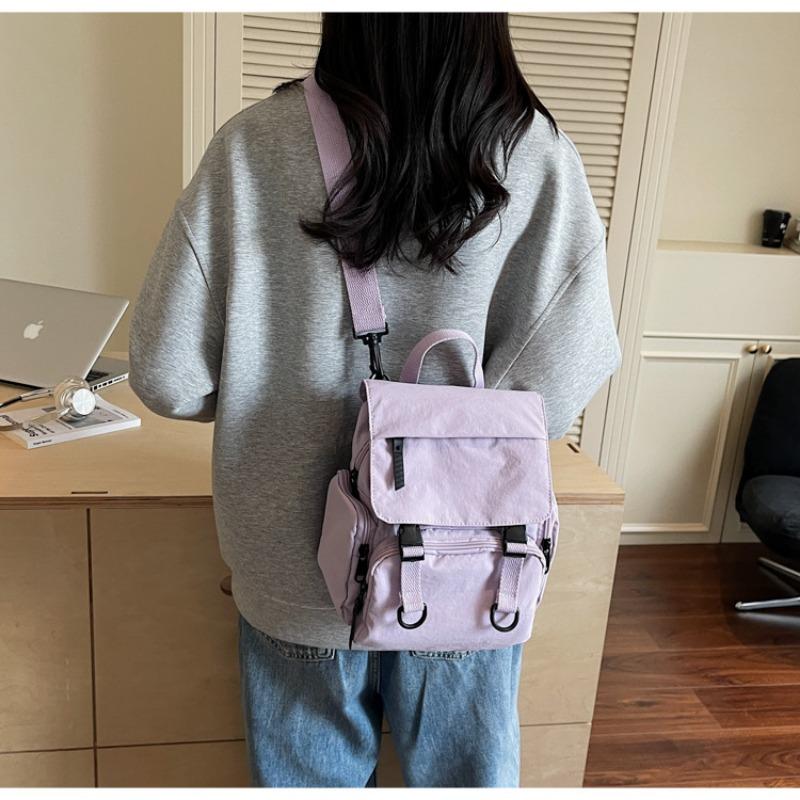 Canvas bag women's large-capacity new summer casual messenger bag multi-functional mountaineering bag backpack