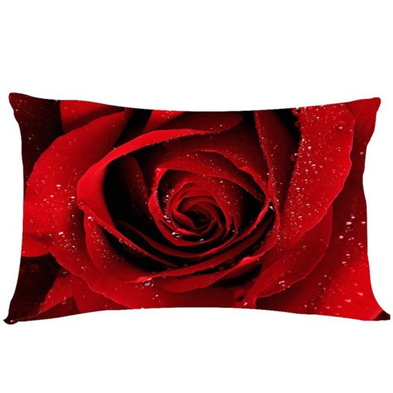 Elegant Romantic Rose Pillowcases In Soft Polyester Perfect For Home Decor And Comfort