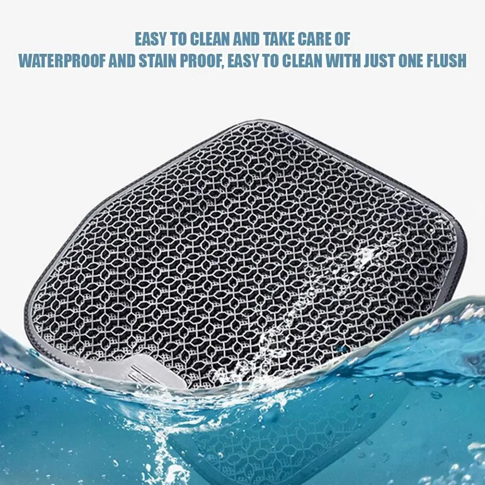 Car Seat Cushion In Summer Honeycomb Gel Seat Cushion Truck Monolithic Silica Gel Ventilation Cool Breathable Office Fart Pad