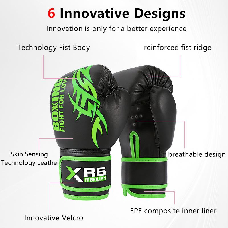 * Wholesale 4/6 Oz PU Breathable Children's Adult Professional Sanda Muay Thai Taekwondo Neutral Breathable Boxing Gloves 7