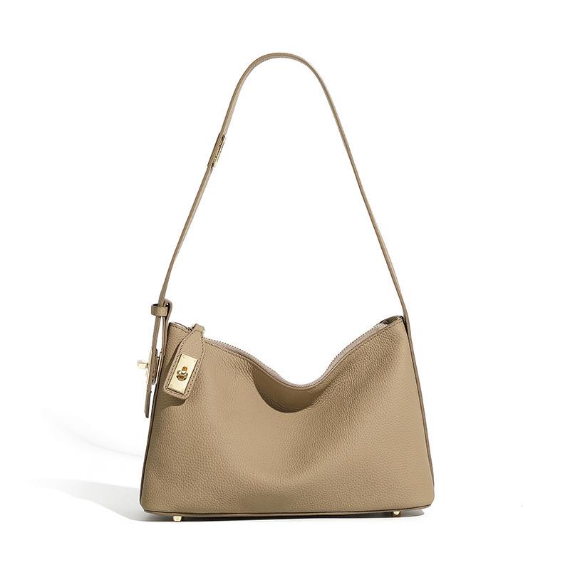 Women's first-layer cowhide bag 2025 new model genuine leather commuter dumpling bag, high-end commuter crossbody bag, handbag, underarm bag