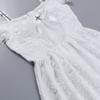 (Joy choose)Women's Gothic Punk Solid Color Lace Patchwork Mini Dress Dress