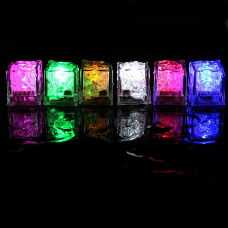 1PC Luminous LED Ice Cubes Kids Fun Water Toy Glowing Party Festival Bar Wine Glass Decoration Supplies Children's Bath TOYS