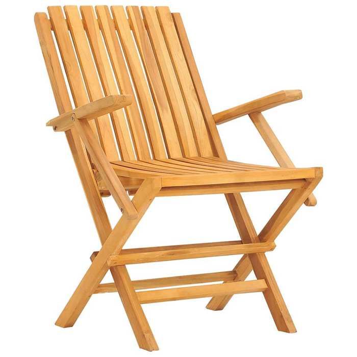 VidaXL Chaises de jardin pliantes 2 pcs 61x67x90 cm bois massif teck 362758