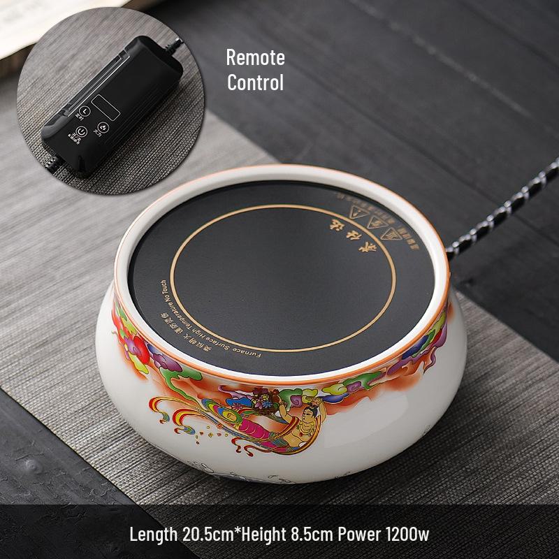 Electric Ceramic Tea Set with Induction Cooker: Glass Water Boiler and Steamer for Health Tea Brewing