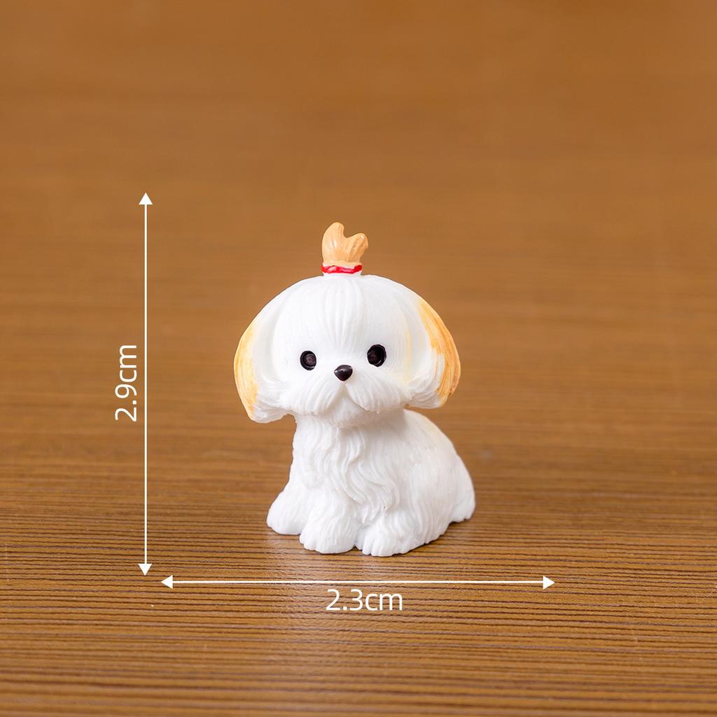 Car Desktop Mini Ornament Micro Landscape Creative Cute Realistic Little Dog Figurine