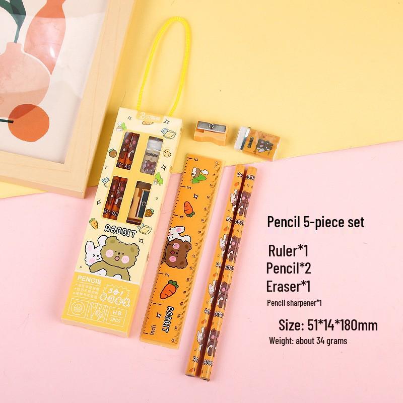 Cartoon Gift Box: Korean Stationery Set for Kindergarten & Elementary School Rewards