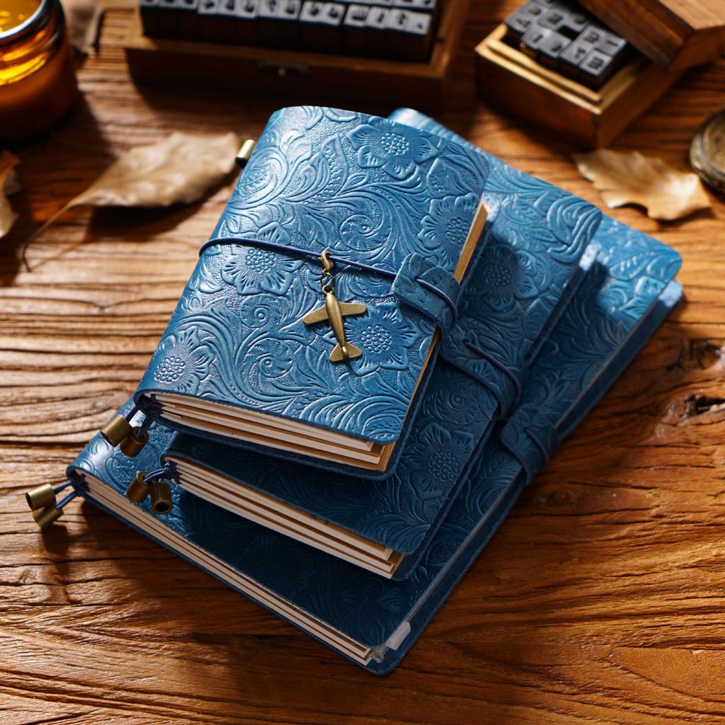 2026 Retro Carved Cowhide Travel Notepad Handmade Notebook Stationery Handbook Creative Diary