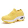Women's Plus Size Air Cushion Single Shoes Casual Flyknit Ultra Lightweight Sports Shoes Thick Soled Sneaker Solid Color 35-44