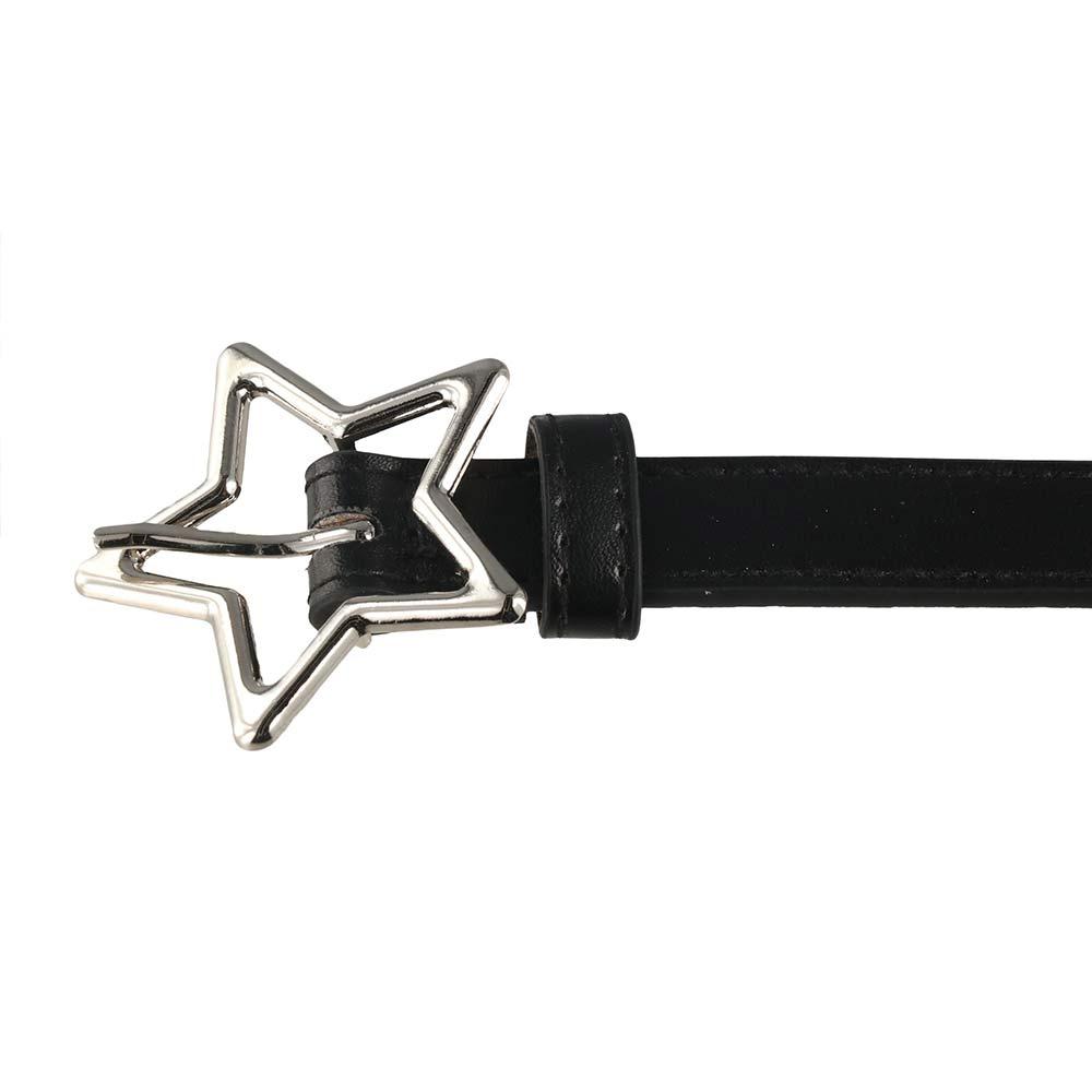 Heart Five-point Star Waistband PU Leather Women Waist Belt Elegant Star Belt Men