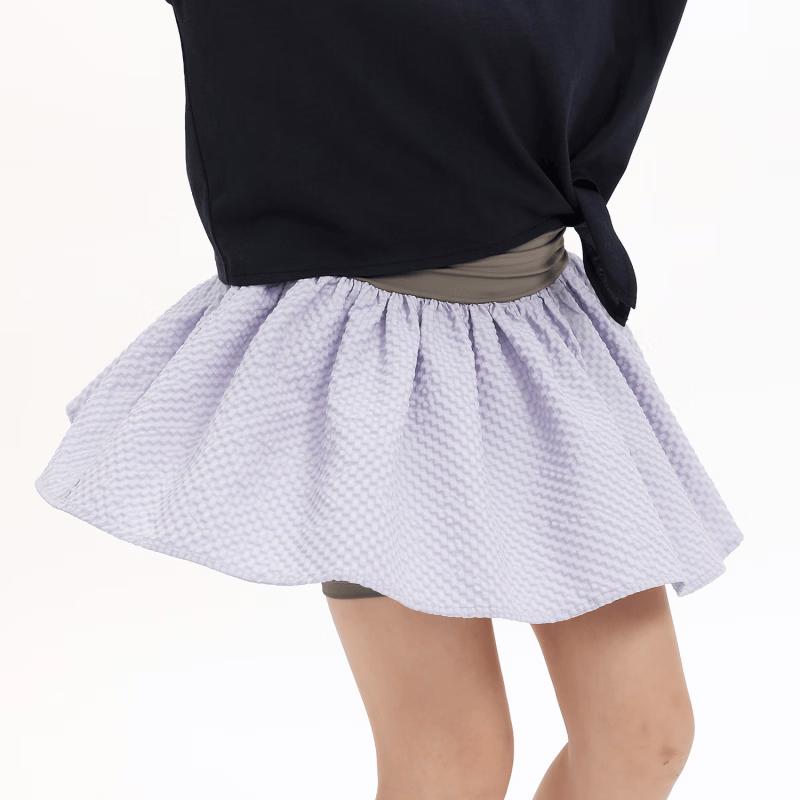 NaJu Girls  Lightweight Breathable Skort with Bubble Grid Patchwork 150 cm