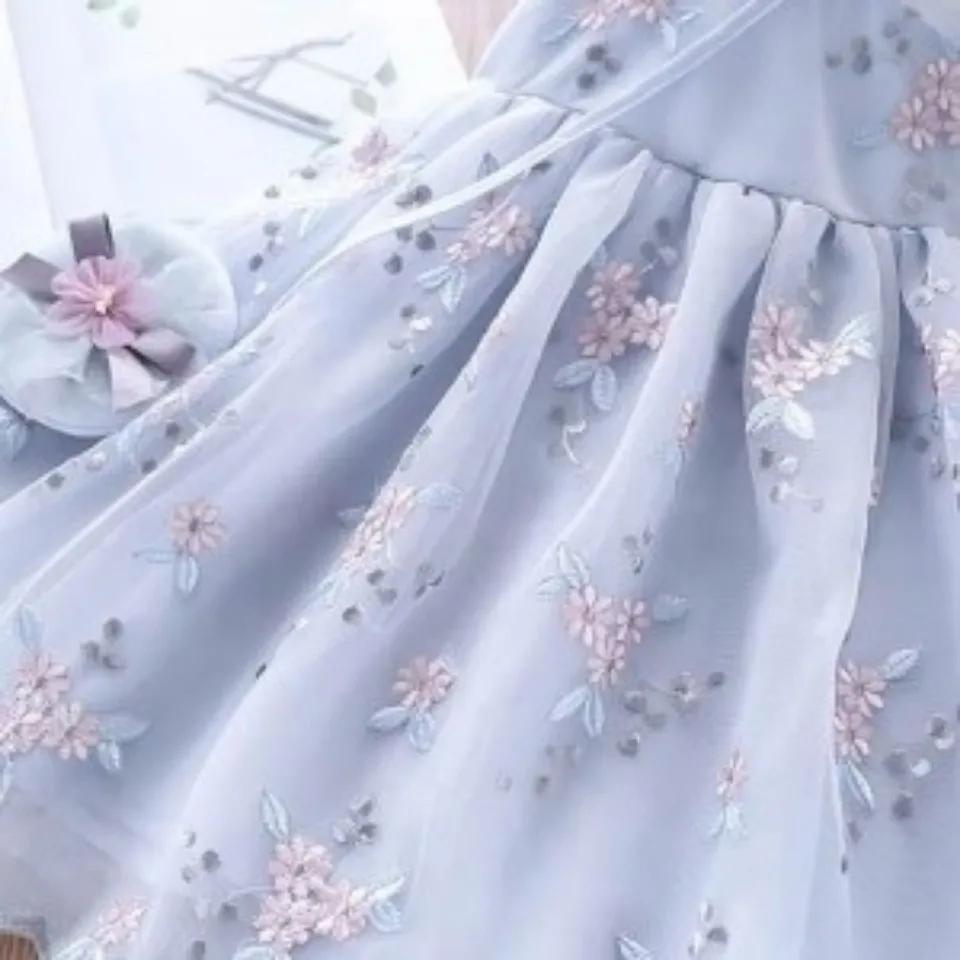 Embroidered Sweet Girl A-line Dress Summer Dress Children's Clothing Girl Princess Skirt Children's Vest Mesh Skirt