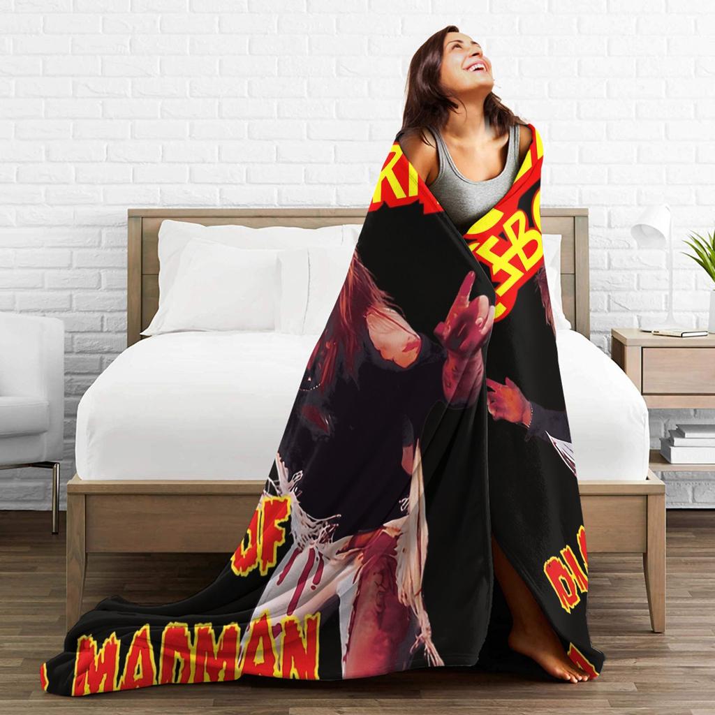 Ozzy Osbourne Blanket Warm Soft Novelty Plush Throw Blanket For Children Home Decor Flannel Bedspread Bed Cover
