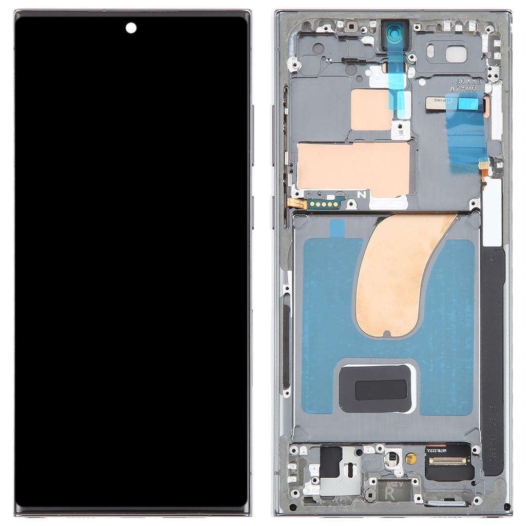 Pour Samsung Galaxy S23 Ultra S918 Écran OLED Grade C et Assemblage Numériseur+Châssis (sans logo)