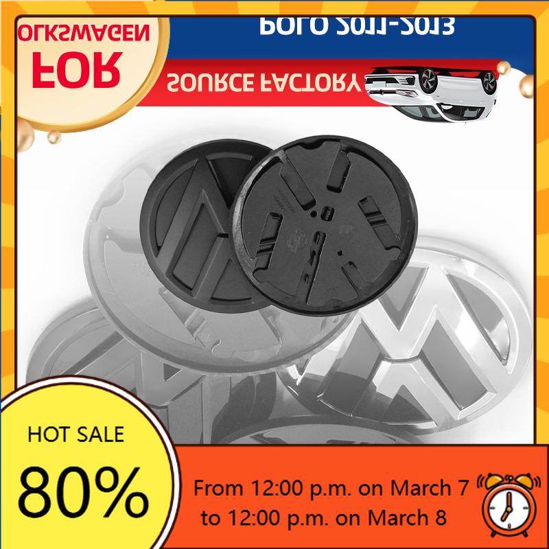 VW GTI GOLF 2026 Heiß für VOLKSWAGEN VW Becherhalter 120mm 110mm VW Auto Logo Emblem Haube Vorne Und Hinten Heckzeichen Hinten Abzeichen Ersetz