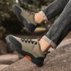 Men's Sports Shoes Flat Bottomed Lace Up Casual Work Leather Black Cowboy Boots Golf Shoes Men's 2024 New Tennis Shoes Hiking