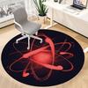 1pc Atom Science Carpet for Office Non Slip, Round Carpet, Soft & Comfortable, Carpet for Office, Lightweight Round Floor Mat