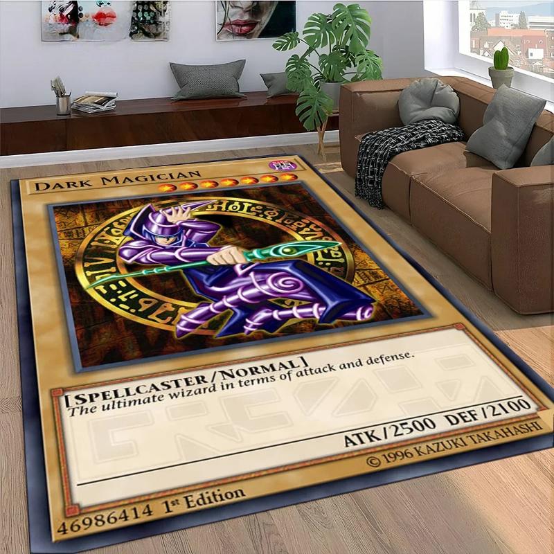 27 Stil Yu-Gi-Oh Karten Teppich für Wohnzimmer Heimdeko Schlafzimmer Bettseite Rutschfest Bereichsteppiche Maschinenwaschbare Fußmatte Türvorleger