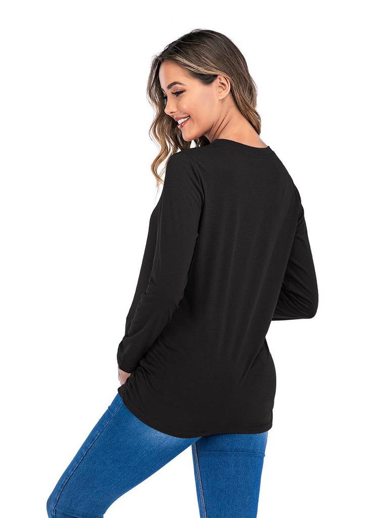 European & American 2020 Maternity Printed Long Sleeve T-Shirt