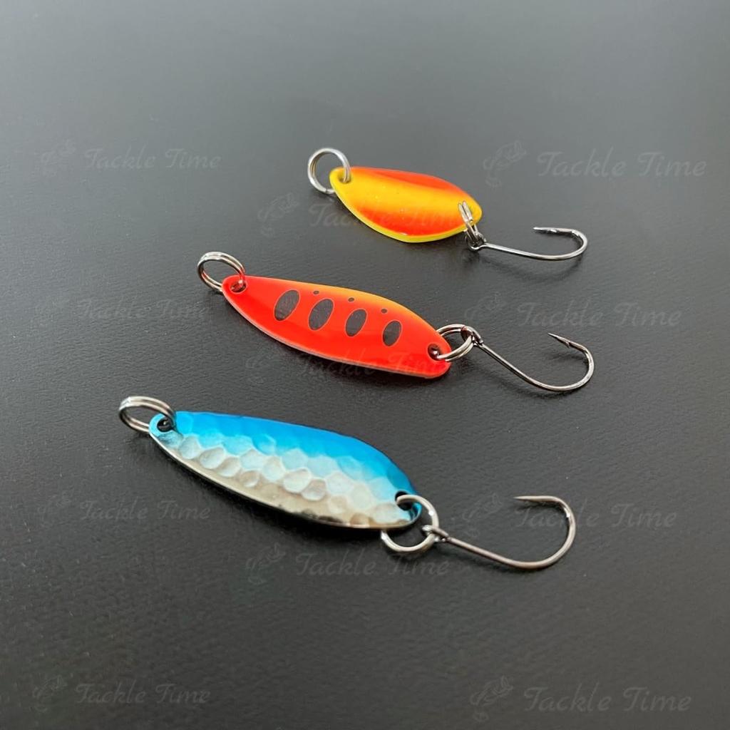 TackleTime Spoon Lure Set 3g 3.5g 3cm with case Trout