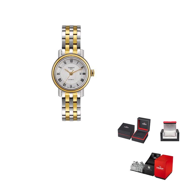 

TISSOT Harbor Collection Automatic Mechanical Movement 50 meter Water Resistance Women s Watch 29mm T097.007.22.033.00 Gold Strap