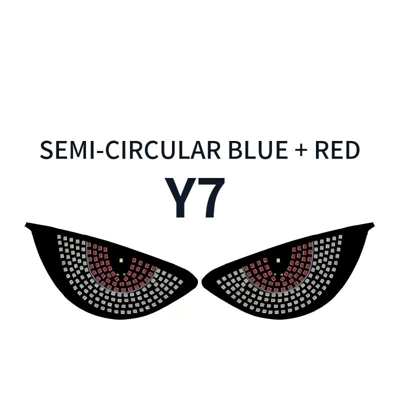 Devil's Eyes LED Light Vehicle Signal Lights Matrix Panel Light Warning Strobe Lights USB Plug-in Decorations for Car Windshield