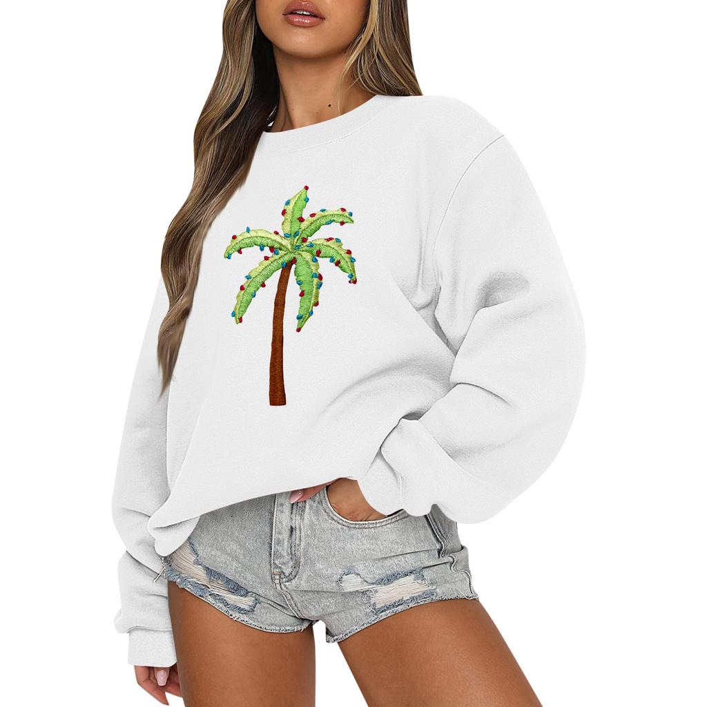 Women  Tops Women's Long Sleeve Sweatshirt Casual Crewneck Loose Fit Pollover Fleece Tops