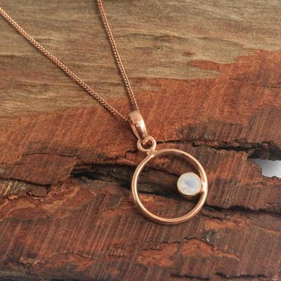 Moonstone June Birthstone Pendant Necklace 925 Sterling Silver Handmade Fine Jewelry