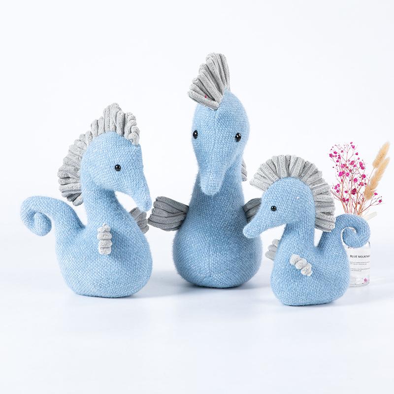 Plush Toy Soft Sea Horse Stuffed Plush Doll Animal Fish Toys Hippocampus Couple Dolls Pillow Home Decor Gifts for Children Girls