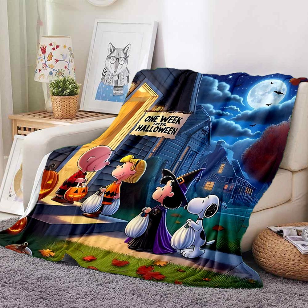 1Pc Halloween Ornament Jacko'Lanterns Blanket Soft And Comfortable Casual Warm Camping Travel Christmas Halloween Gift M917104
