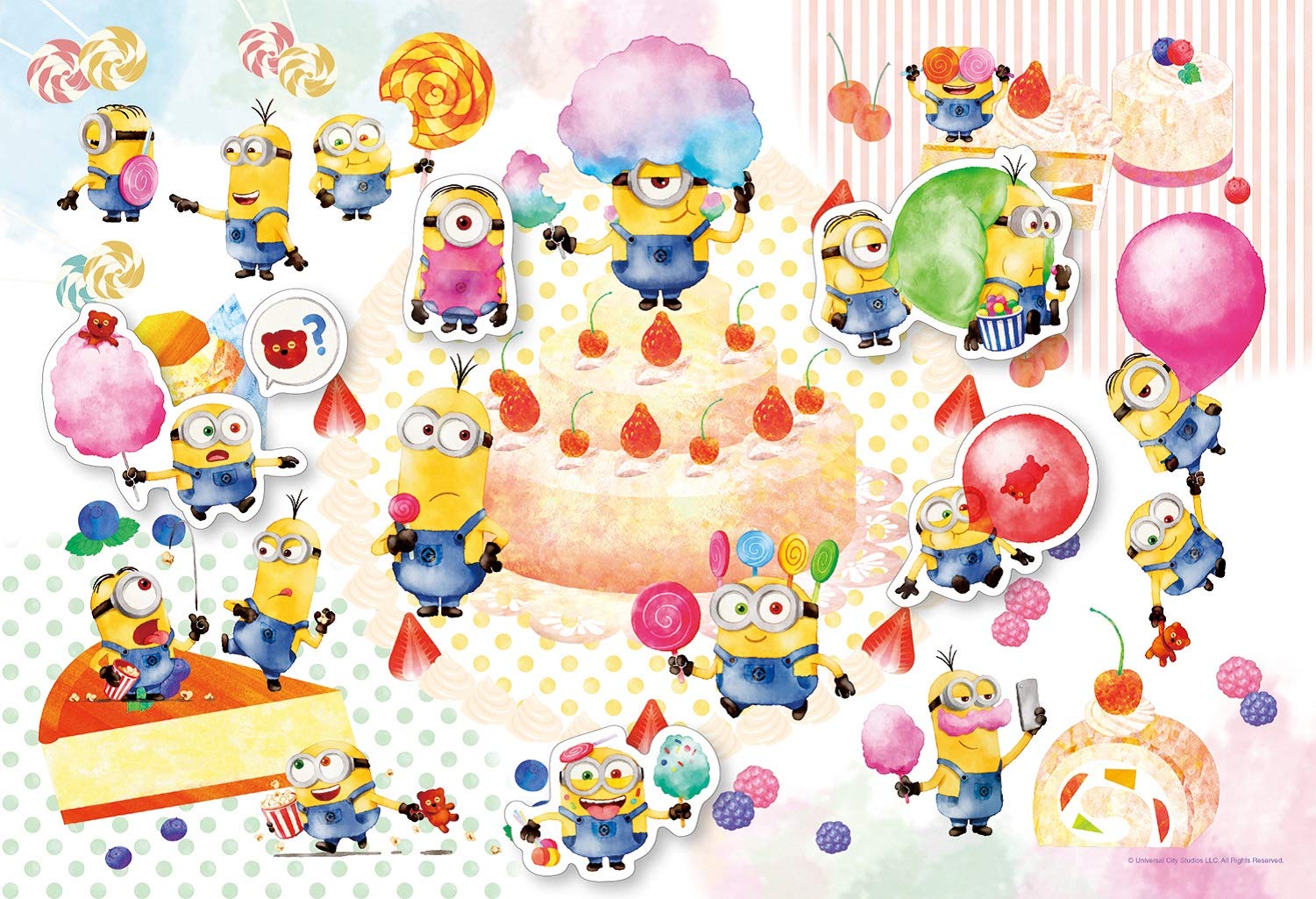 

Epoch Jigsaw Puzzle Minions Minion Sweets with and Score Ticket 300-Piece (26x38cm) 28-802s Glue, Spatula,