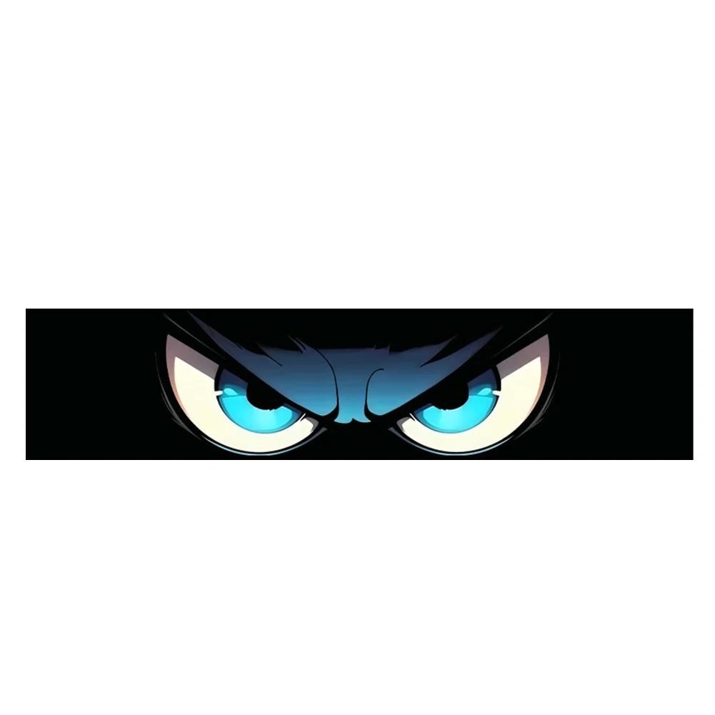 Car Front Windshield Decor Sticker 130x20cm Demon Eyes Pattern Vehicle Anti-Scratch Decal Universal Car Front Windshield Sticker