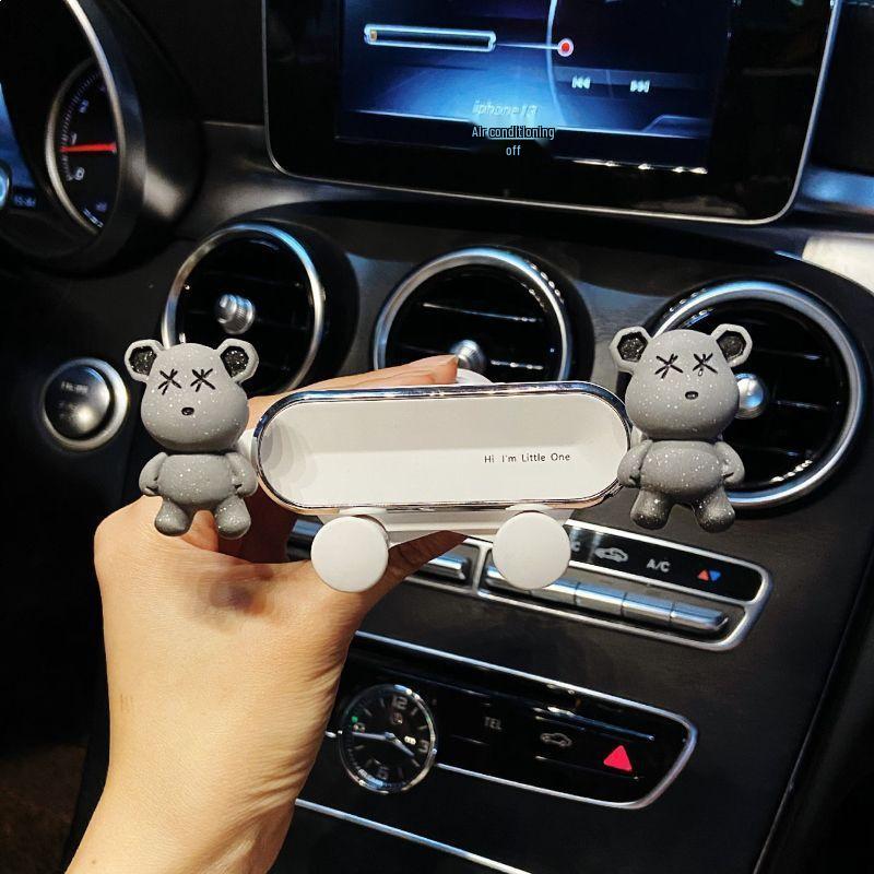 Cartoon Brown Bear Car Air Vent Phone Holder