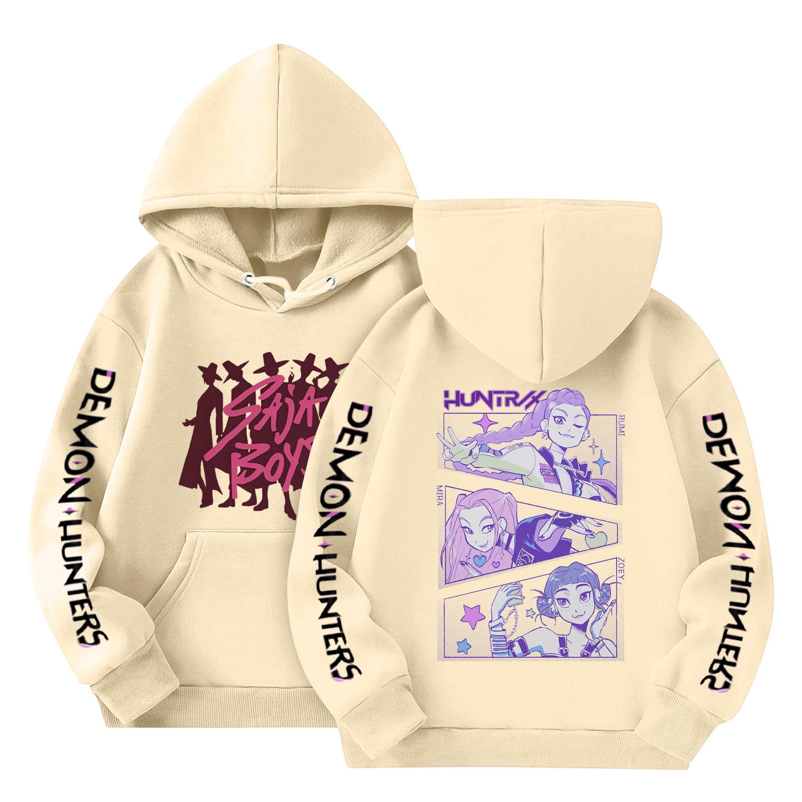 

Толстовки для девочек-подростков, толстовки с длинным рукавом, пуловер с завязками, симпатичная толстовка большого размера 110 бежевый