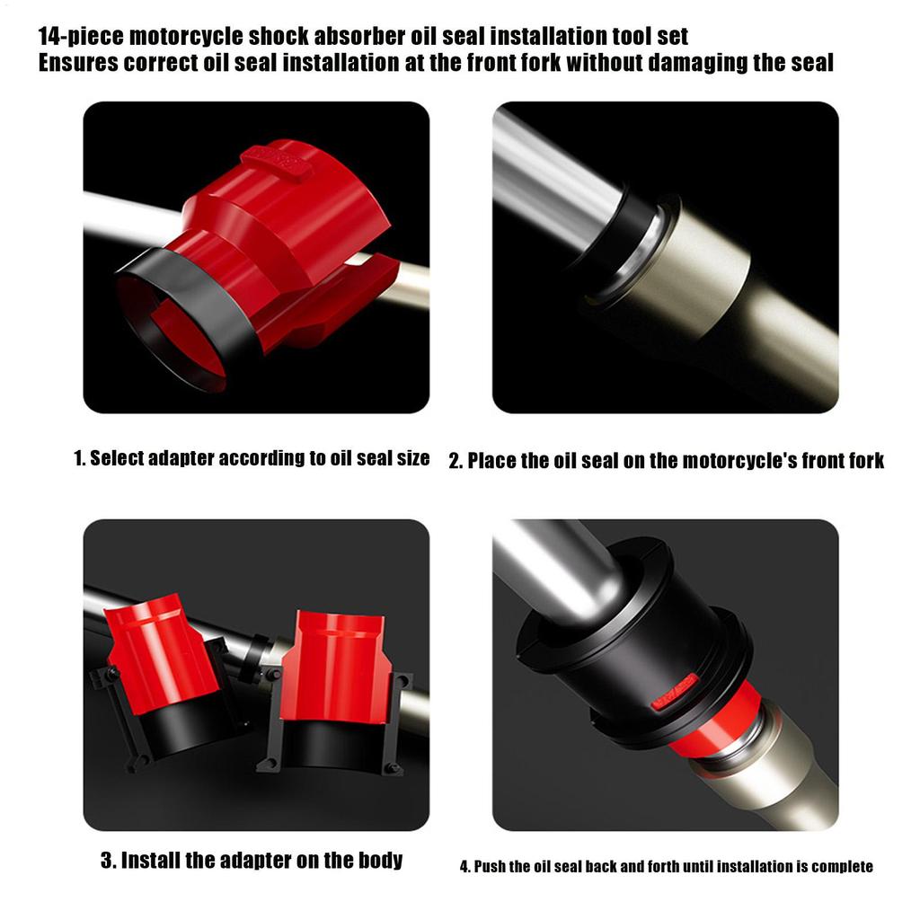 Fork Seal Driver Dirtbike Shock Driver Set Precise Shock Absorber Oil Seal Installation Equipment For Motorcycle Motorbike