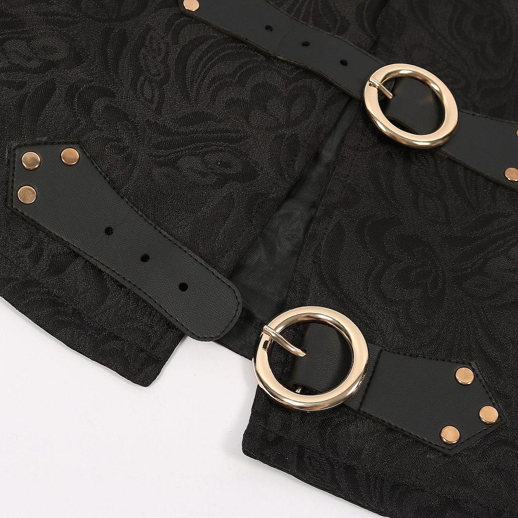 Templar Knight Medieval Patchwork Corset Vest Halloween Men's Stage Costume