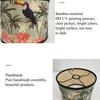 Vintage European Lampshade Home Mandala Folk House Hanging Chandelier Lampshade Green Plant Floral Pattern Bamboo Light Cover