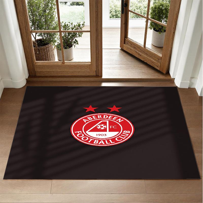 Aberdeen FC Design Crystal Velvet Rug Soft Decorative Mat for Bedroom Entrance