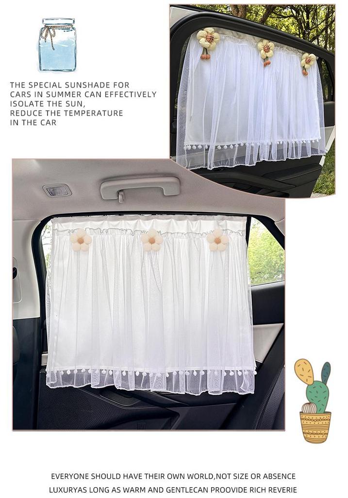 Double Layer Sunshade Curtain for Car Side Windows - Baby Sun Protection & Heat Insulation