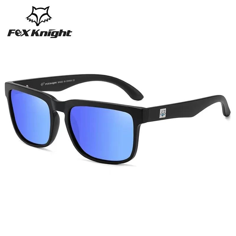 Nuovi Occhiali da Sole Quadrati Fox Knight Donna Uomo Occhiali di Alta Qualità Occhiali da Sole per Esterno Equitazione Pesca Lenti Retro Uv400