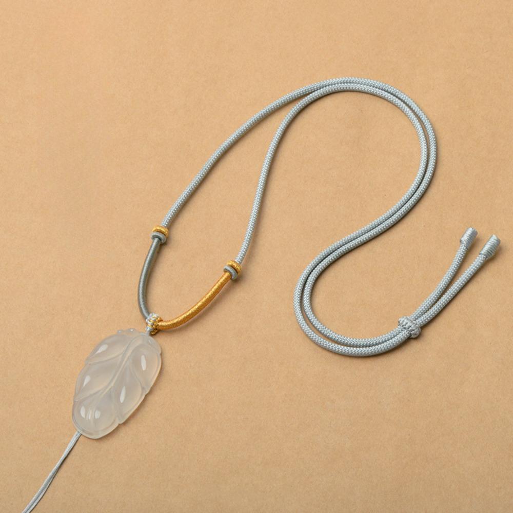 Colier bicolor țesut manual Colier cu frânghie Snur cu pandantiv reglabil pentru bărbați și femei