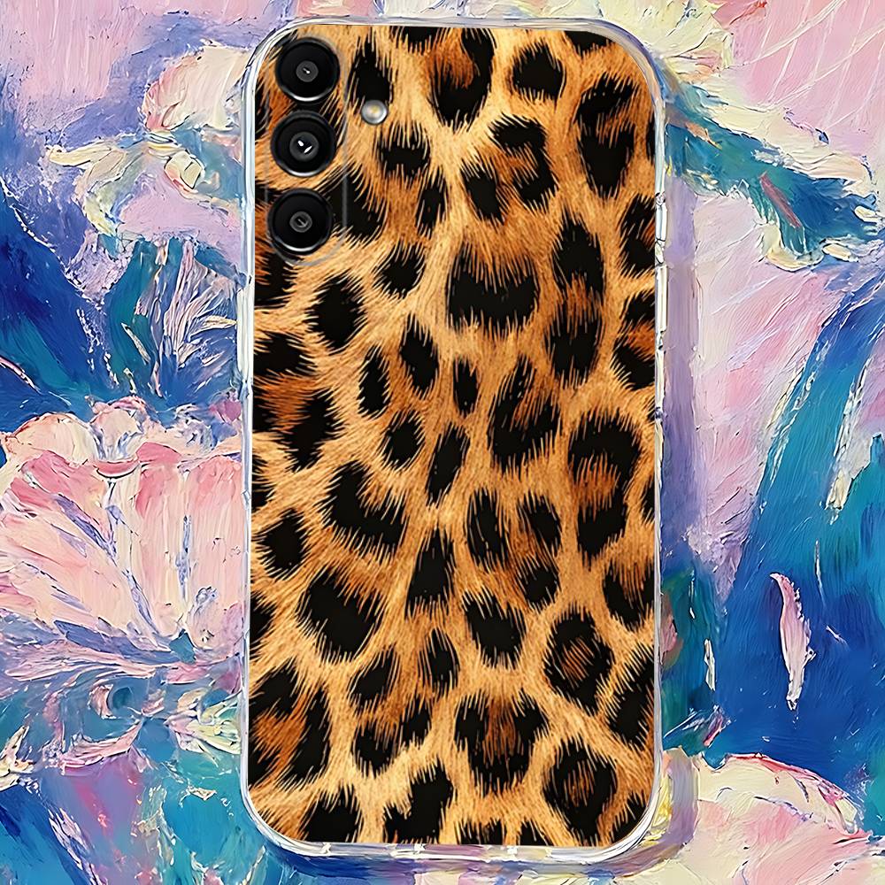 

Tiger Leopard Print Fashion Clear case suitable for Samsung S30,S25,S24,S23,S21,S22,S20,S10,5G,FE,lite,PIus,Ultra Transparent SamsungS10