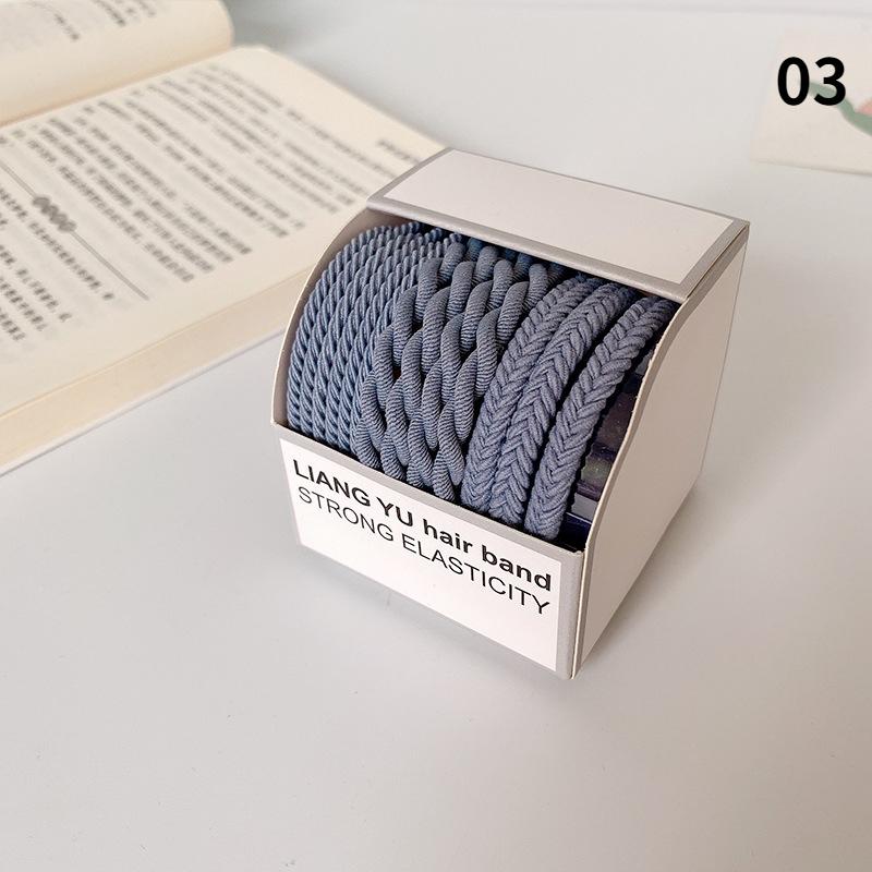 Fashion Hair Ties Set for Women Girls Simple Twist Elastic Rubber High Ponytail Hair Bands Hair Rope Hair Accessories Set