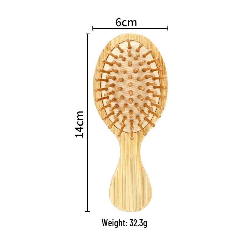 Nan Bamboo Comb Set for Kids: Air Cushion, Wide Tooth, and Pointed Tail Combs - Eco-Friendly and Gentle Massage.