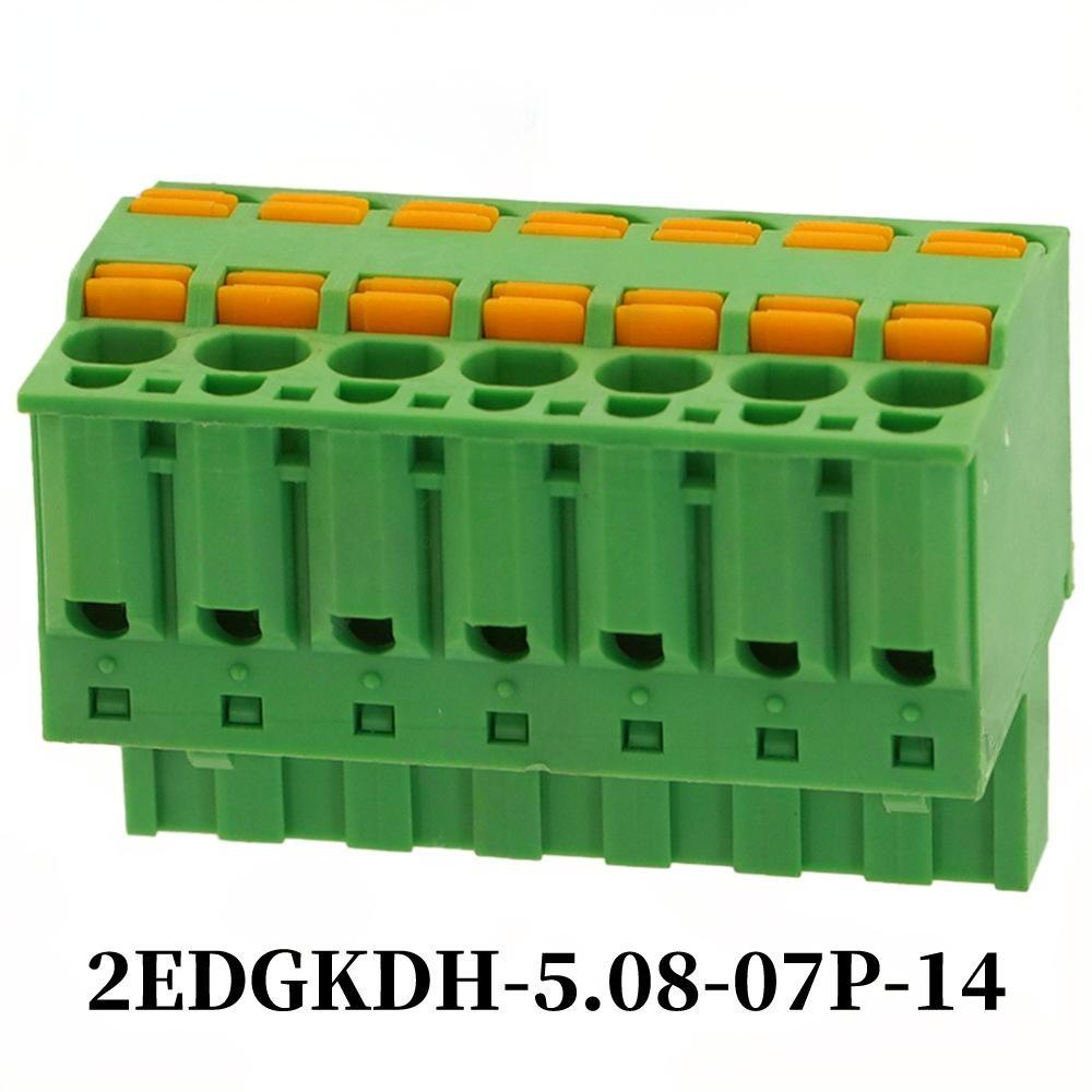 1pc 2EDGKDH-5.08 Spring Loaded Terminal Blocks Weld-free Screw-free Quick Press Wiring For Electrical Equipment