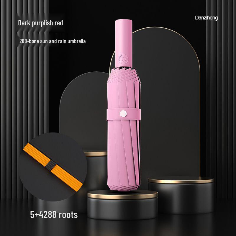 288 Ribs Automatic Sun/Rain Umbrella - Extra Large, Storm Resistant for Men & Women, Reinforced, Thickened Dual-Use Umbrella