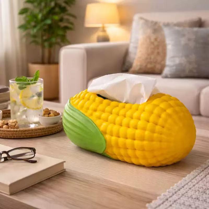 2026 Cute Cartoon Silicone Tissue Box and Ornament for Living Room
